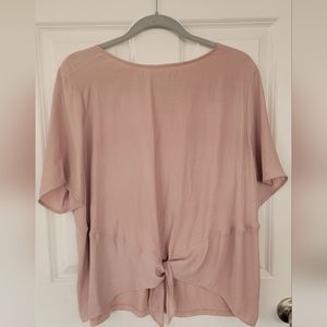 A New Day millennial pink tie front blouse - XL